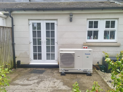 Air source heat pump installation
