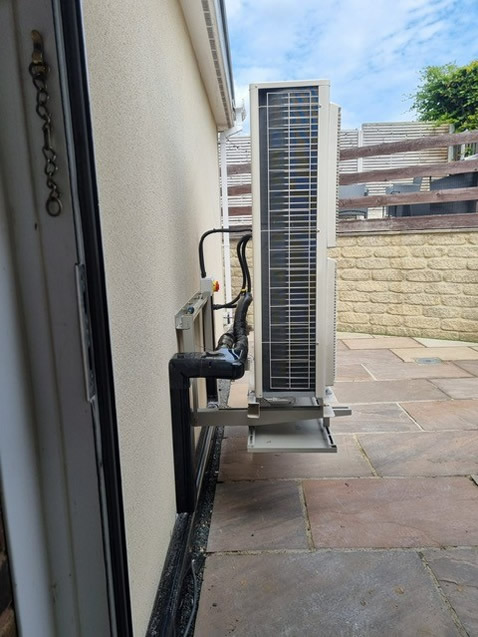 Air source heat pump installation