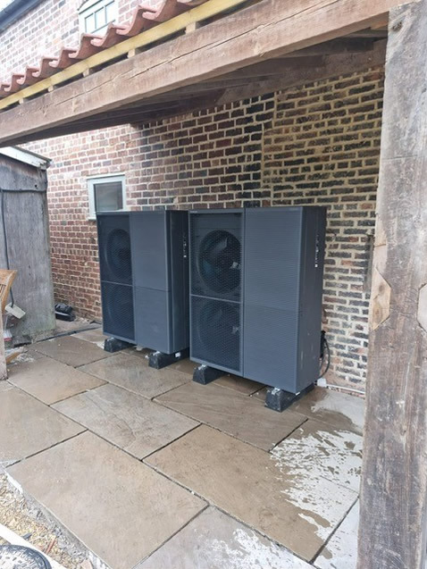 Air source heat pump installation